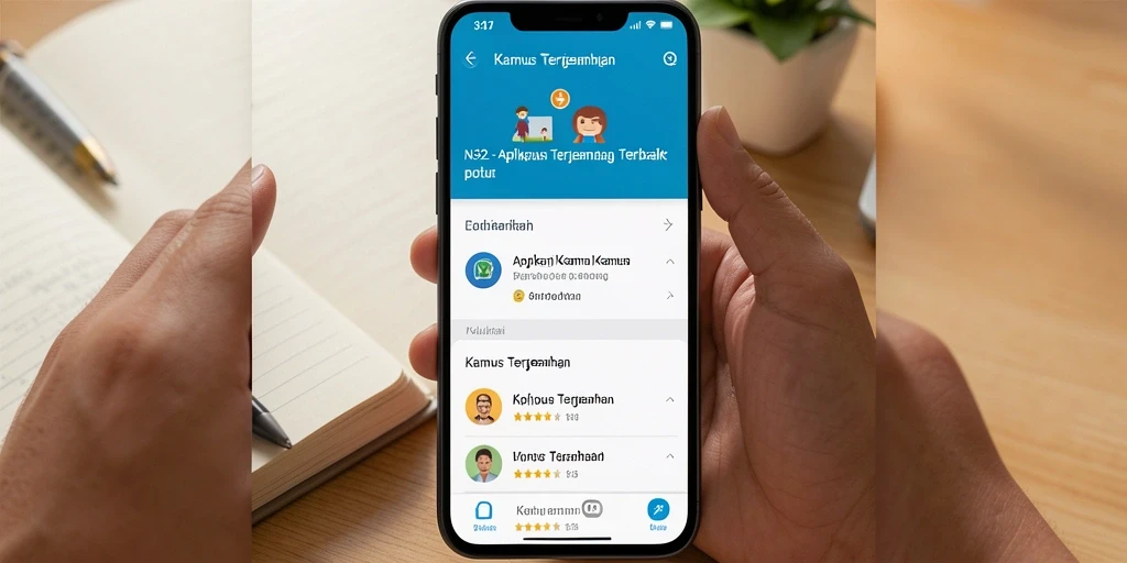 Tampilan antarmuka N32 dengan fitur Kamus Terjemahan yang intuitif.