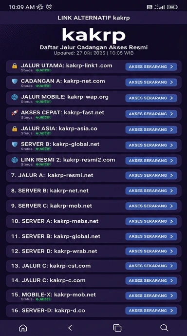Tampilan link alternatif kakrp