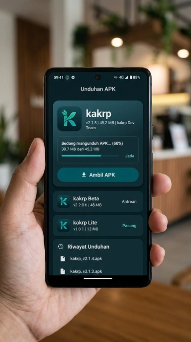Tampilan halaman APK kakrp